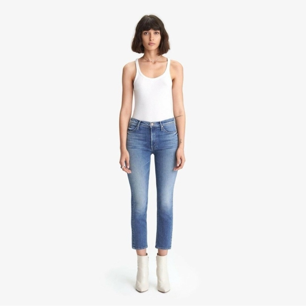 MOTHER Mid-Rise Dazzler Ankle in Hey Sun Mid Wash Straight leg Size 28